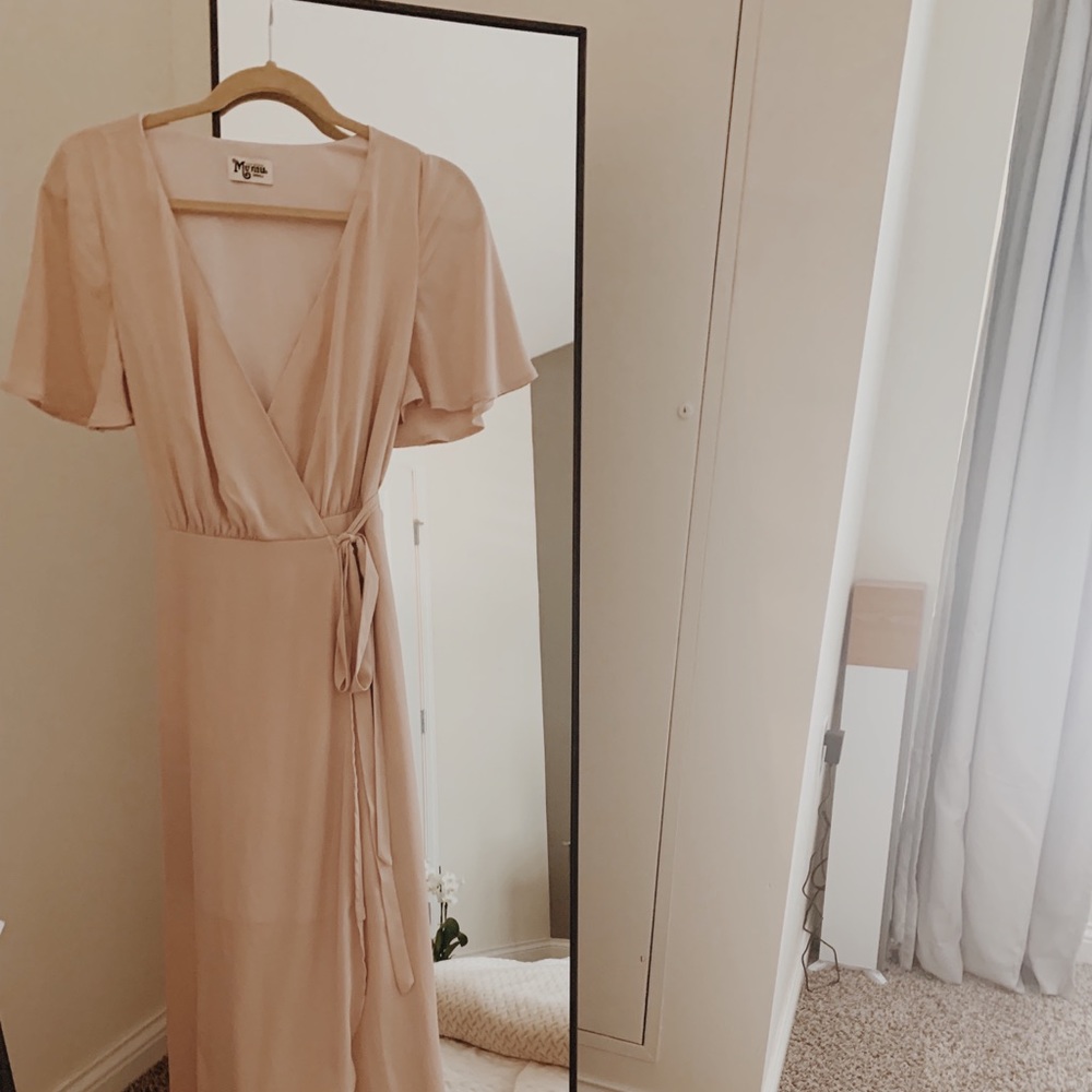 Show Me Your MuMu Sophia Wrap Dress - dusty blush